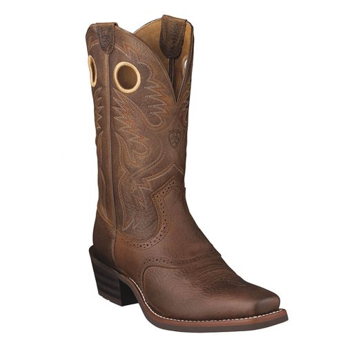 Ariat Mens Cowboy Heritage Roughstock Boots - Brown Oiled Rowdy