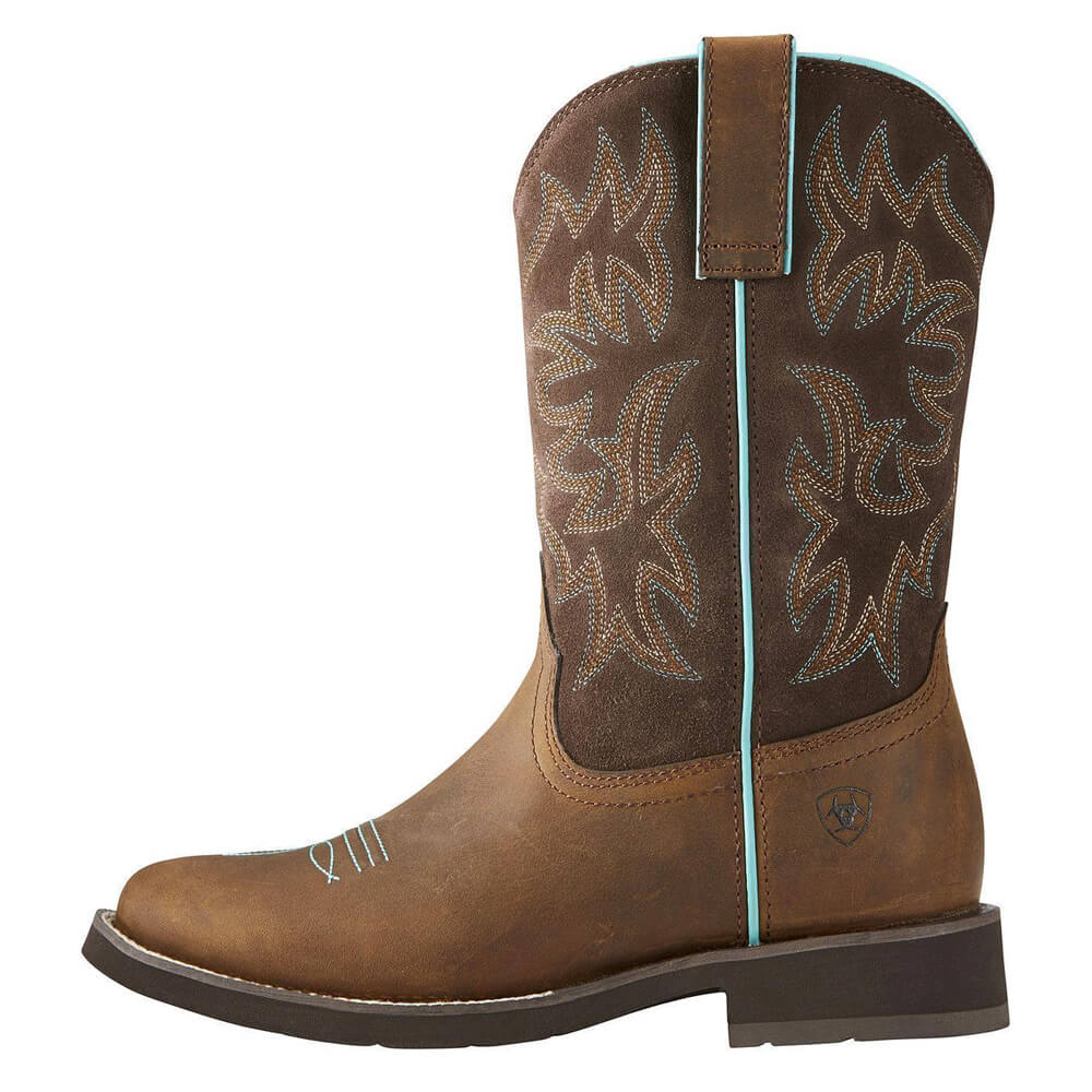 round toe cowboy boots womens