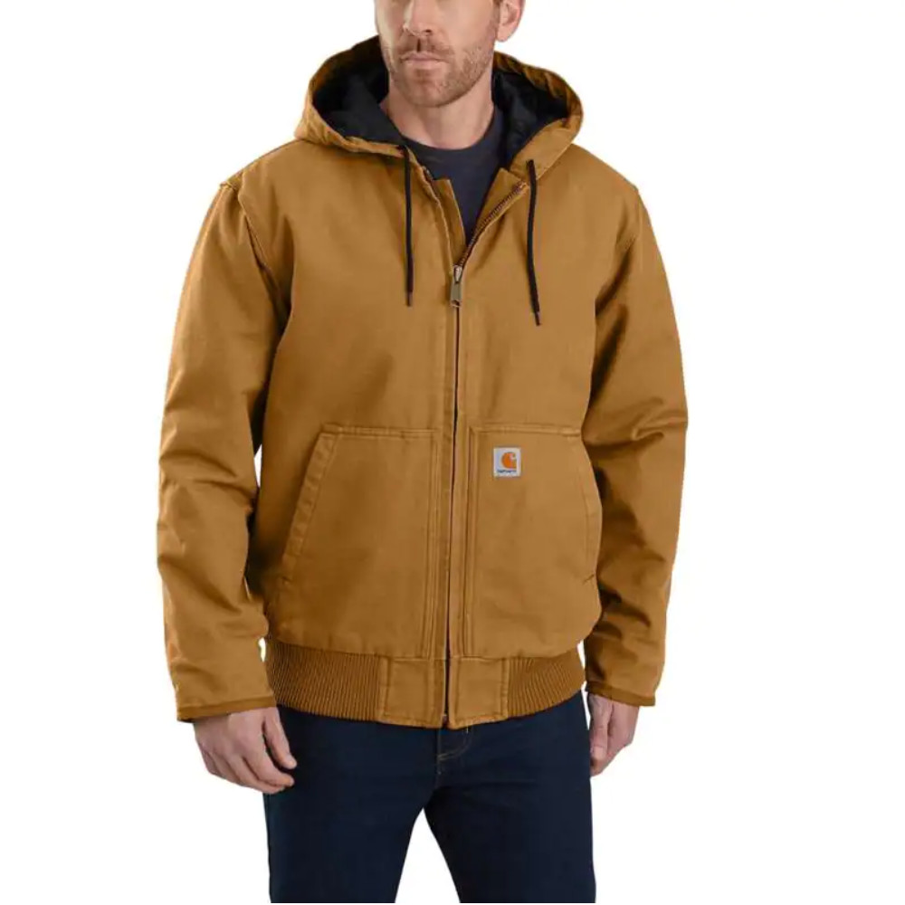 Carhartt Men's Sandstone Duck Active Jacket - Quilted Flannel