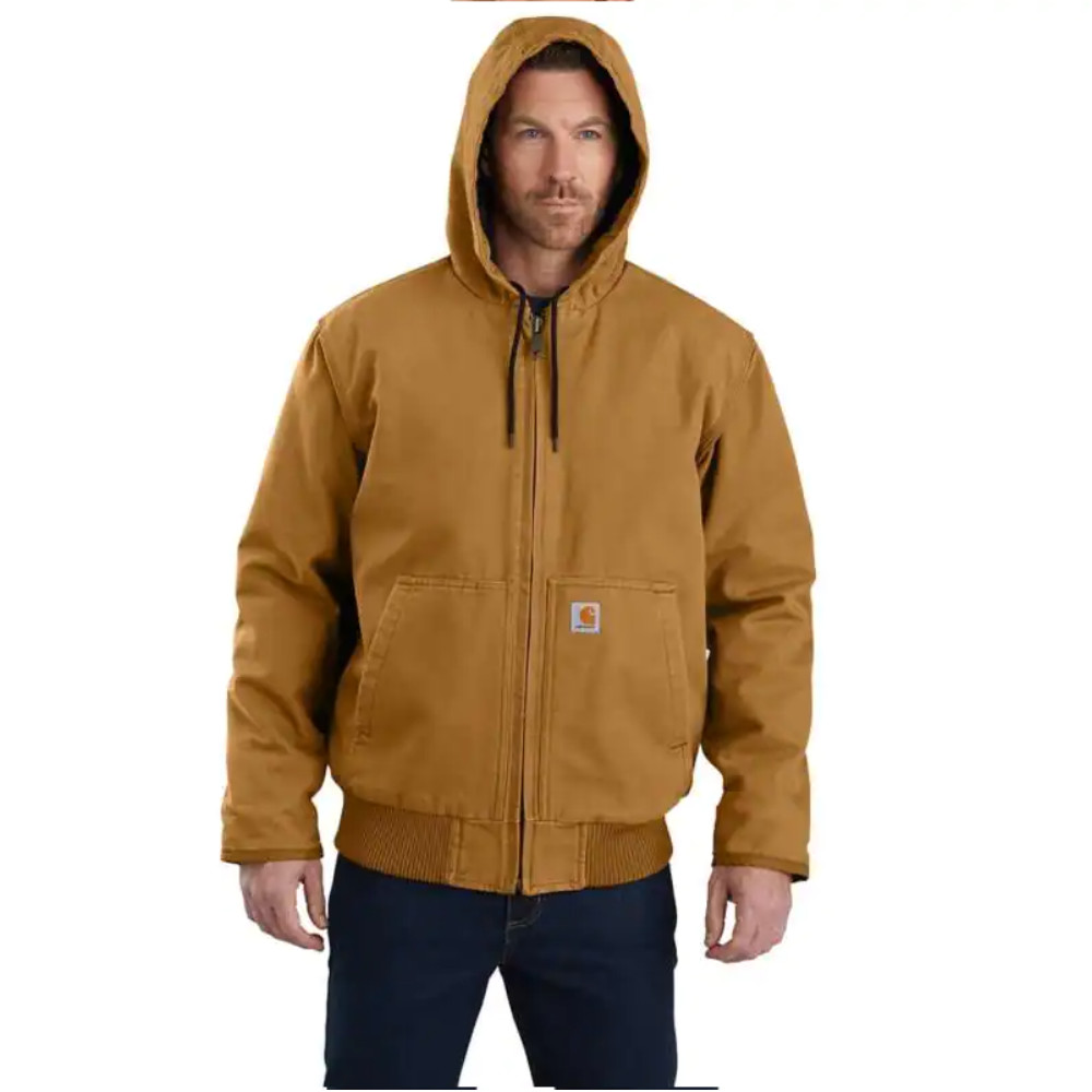 Carhartt Men's Sandstone Duck Active Jacket - Quilted Flannel ...
