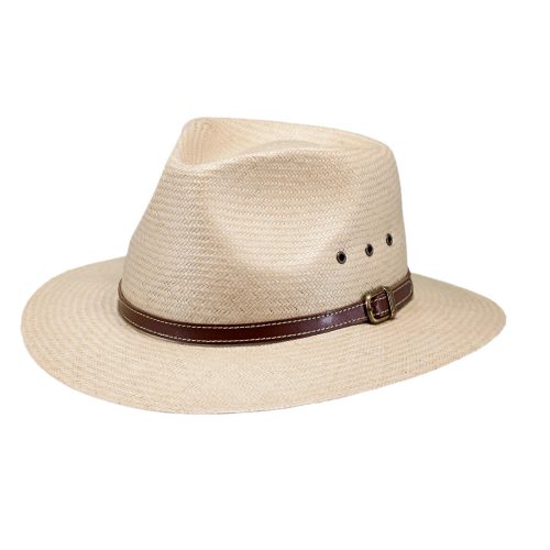 Outback Trading Co Birmingham Mens Hat Gold Paper Straw UPF