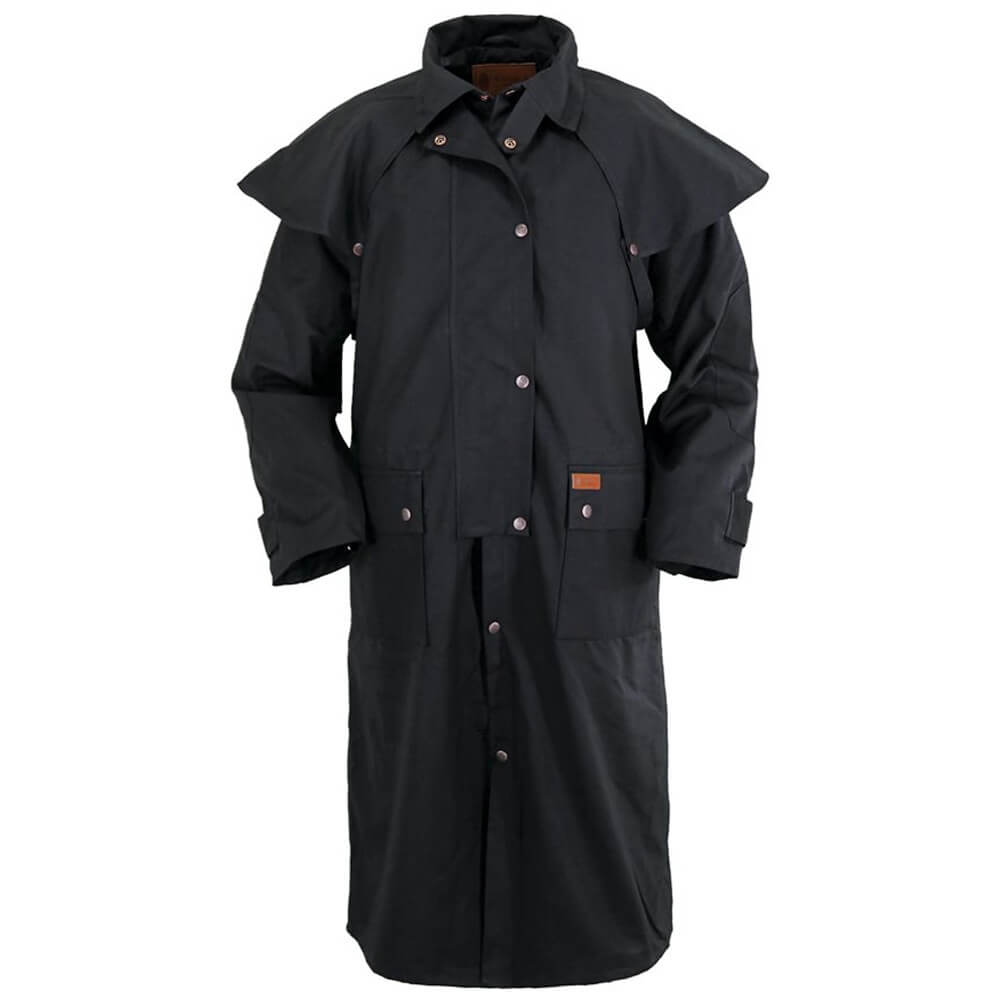 Outback Trading Oilskin Low Rider Duster - Black