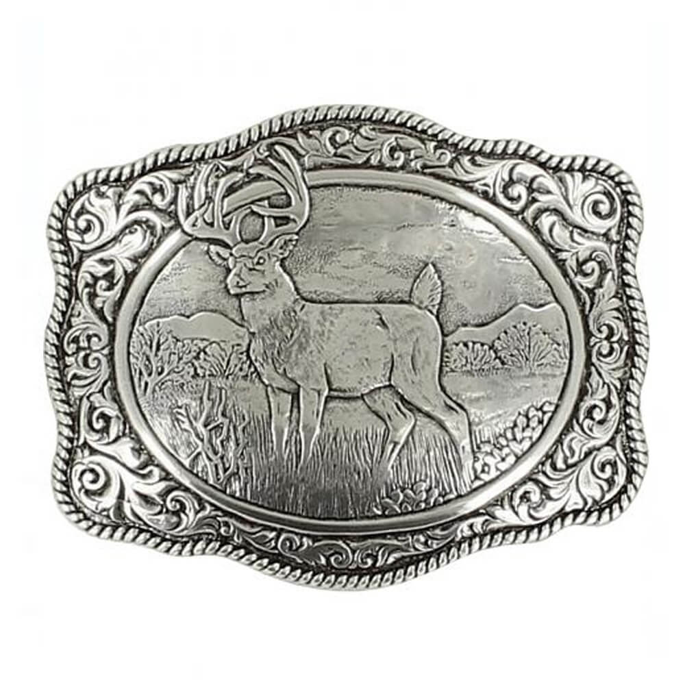 Crumrine White Tail Deer Buckle - Stampede Tack & Western Wear