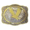 Crumrine Western Belt Buckle Rope Eagle Gold Silver