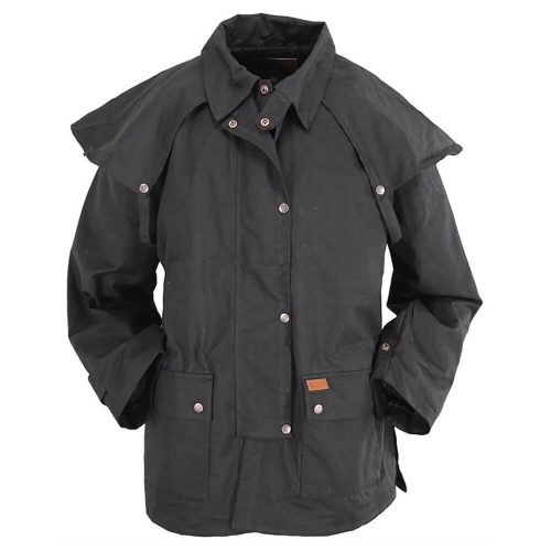 Outback Trading Oilskin Bush Ranger Jacket - Black