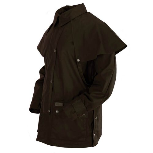 Outback Trading Oilskin Bush Ranger Jacket - Brown