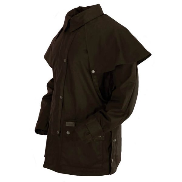 Outback Trading Oilskin Bush Ranger Jacket - Brown
