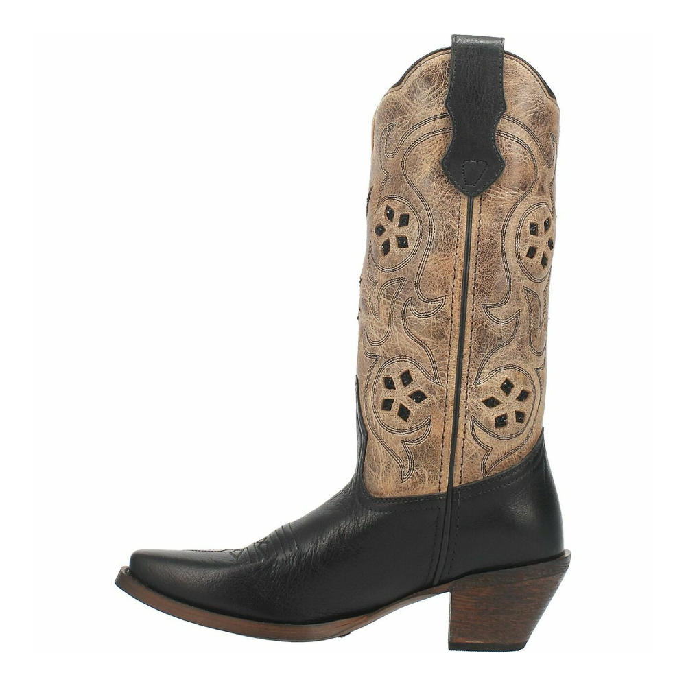Dan Post Laredo Ladies' Diamond In The Rough BlackTan Snip Toe Western