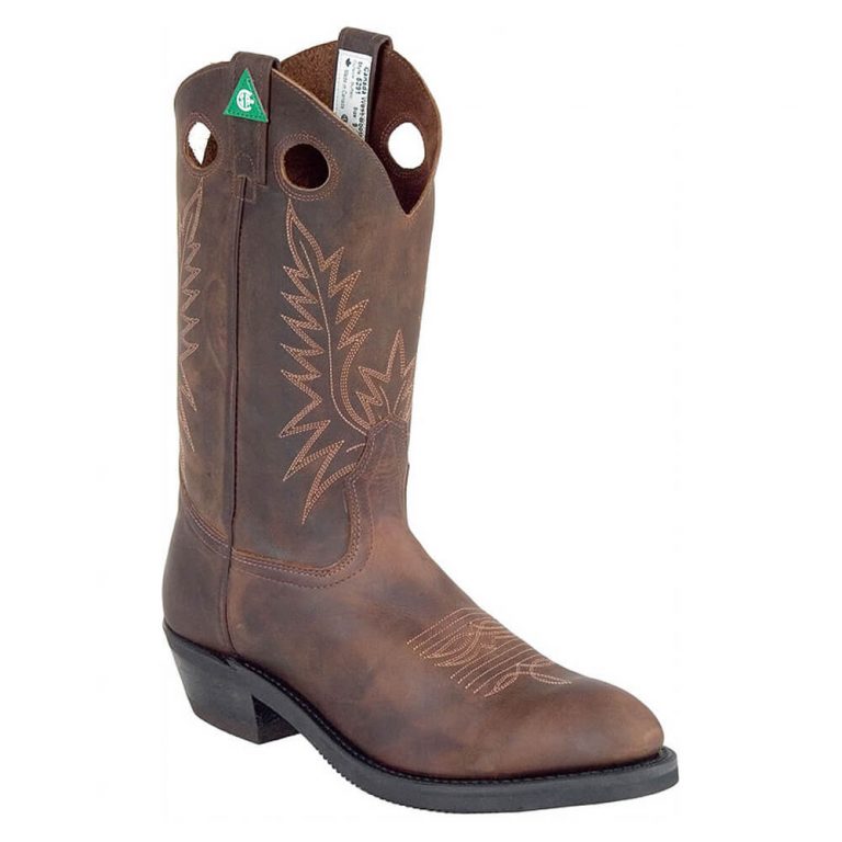 Canada West Work Western Cowboy Boots (CSA Steel Toe) Crazy Horse