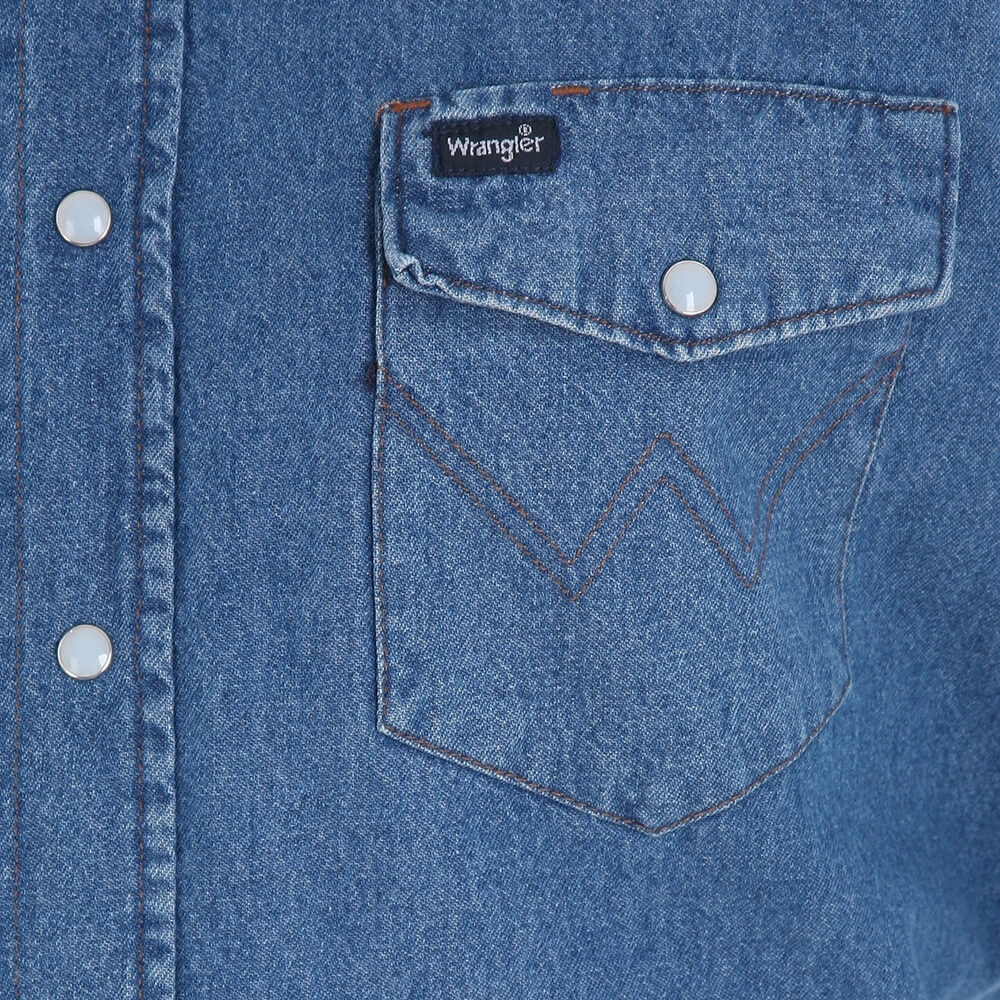Wrangler Men's Stonewash Denim Western 
