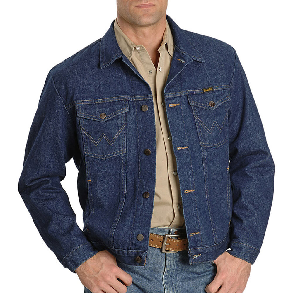 MEN'S WRANGLER® RETRO UNLINED DENIM JACKET IN ANTIQUE NAVY | lupon.gov.ph