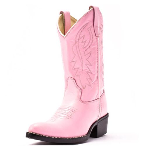 Old West Kids Western Cowboy Boots - Pink