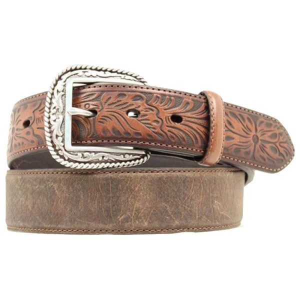Ariat Distressed Hand Tooled Leather Belt - Stampede Tack & Western Wear