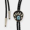 Austin Accent Bolo Tie - Turquoise Stone Bear Claw