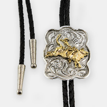 Austin Accent Bolo Tie - Bull Rider