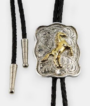 Austin Accent Bolo Tie - Rearing Horse