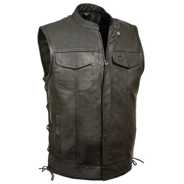Milwaukee Men's Scooter Collar Vest with Zip and Side Lace
