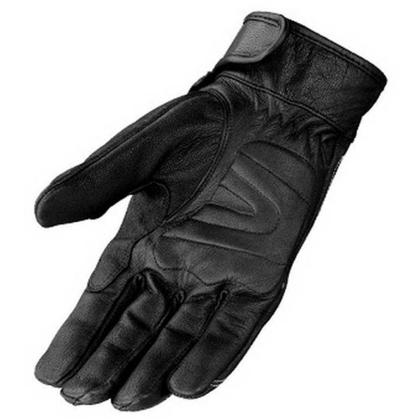 Milwaukee Men's Motorcycle Riding Butter Soft Gloves W/Flame Embroidered Black