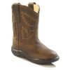 Old West Infants Western Cowboy Boots - Distressed Brown