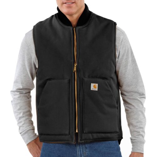 Carhartt Men's Duck Vest/Arctic-Quilt Lined - Black