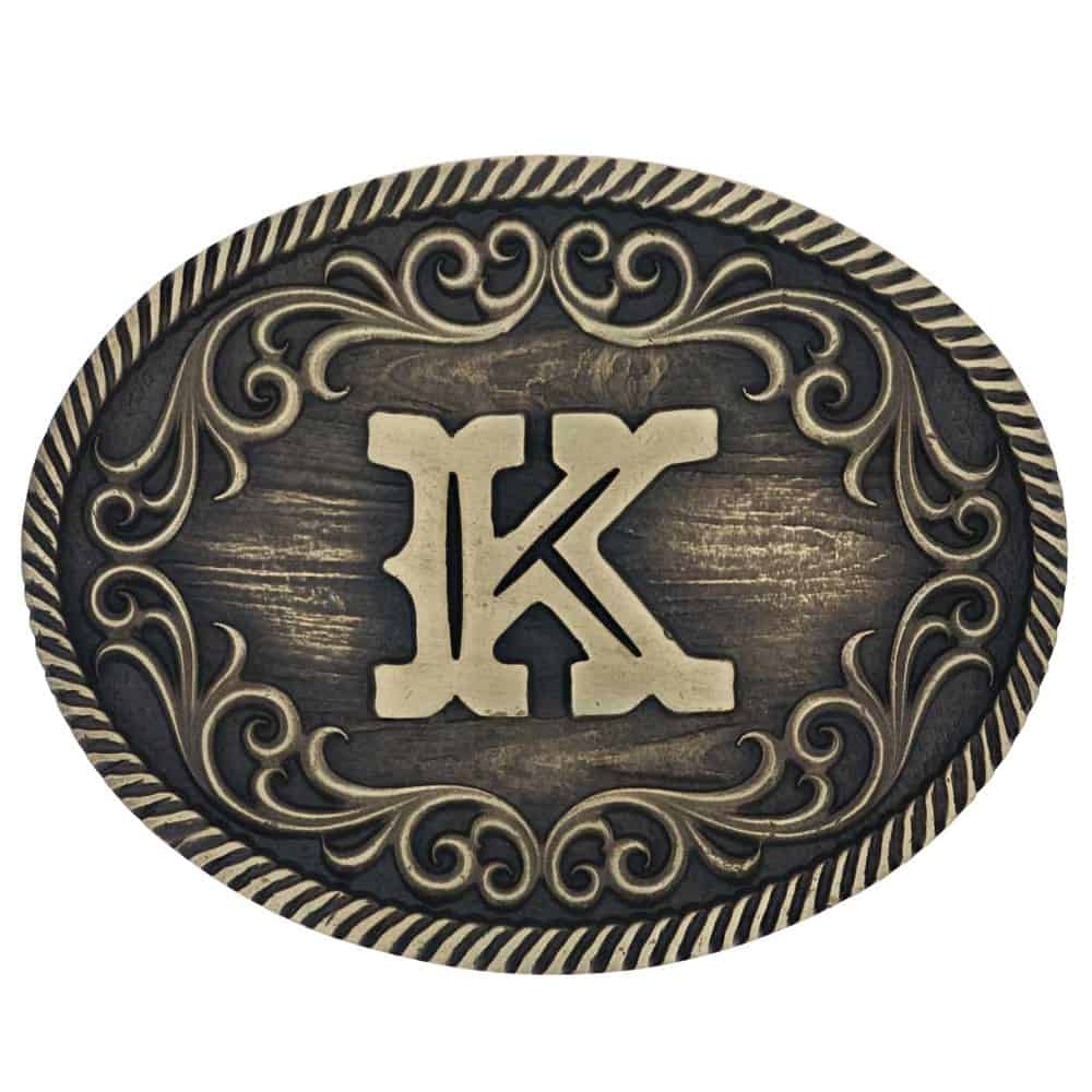 Montana Silversmith Filigree Initial Attitude Belt Buckle - Stampede Tack &  Western Wear