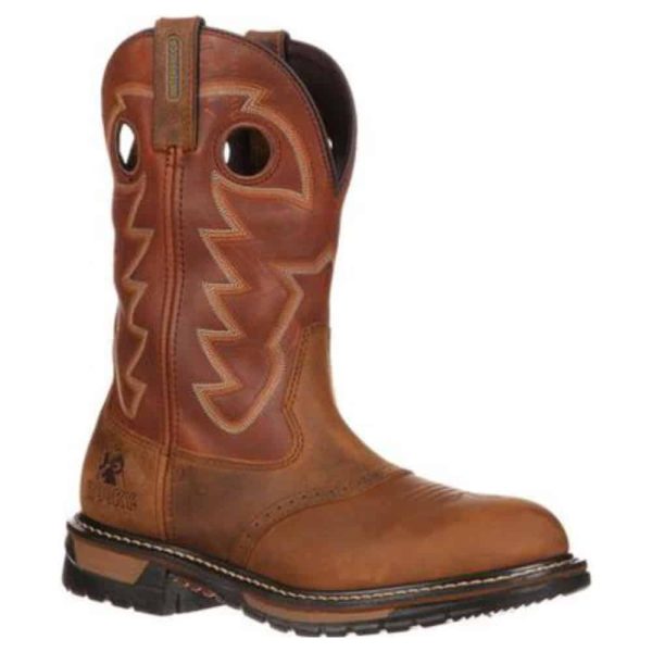 Rocky Original Ride Branson Saddle Roper Waterproof Western Boot