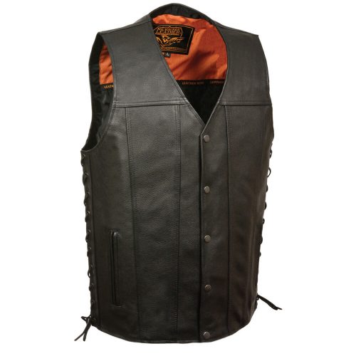 Milwaukee Leather Men’s Straight Bottom Side Lace Vest