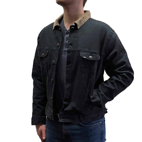 MWG Storm Rider Jean Jacket - with Fleece Lining - Black