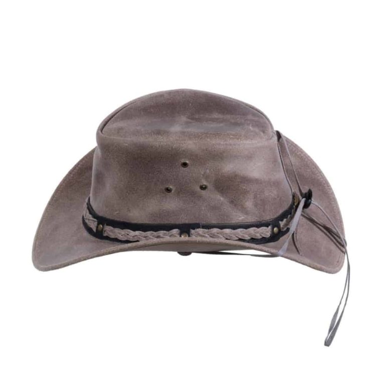 Outback Trading Wagga Wagga Leather Hat Anteloppe Rough Cut