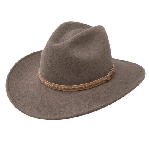 Stetson Pinedale – Soft Crushable Wool Outback Hat – Olive Mix