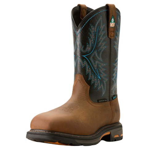WorkHog Wide Square Toe CSA Waterproof Composite Toe Work Boot - Tumbled Barak